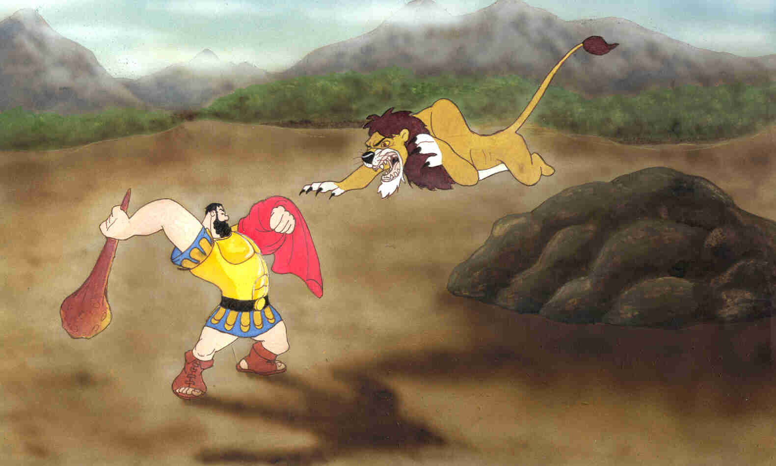 Hercules and the lion